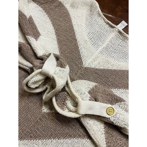 Chicos Chevron knit Dolmon Sleeve Sheer Beachie Shirt Womens Size 3 (XL) - Picture 8 of 8